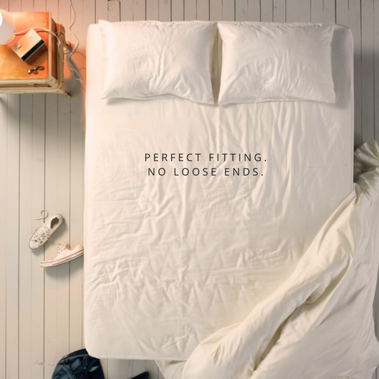 Sand & Ivory Bed Linen Set 400TC Cotton Sateen