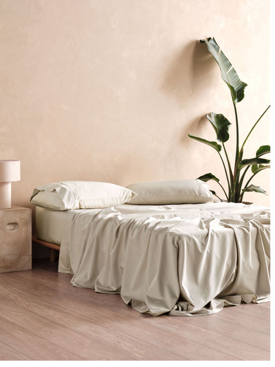 Essential Sand Fitted Sheet Luxe Cotton Sateen Bundle