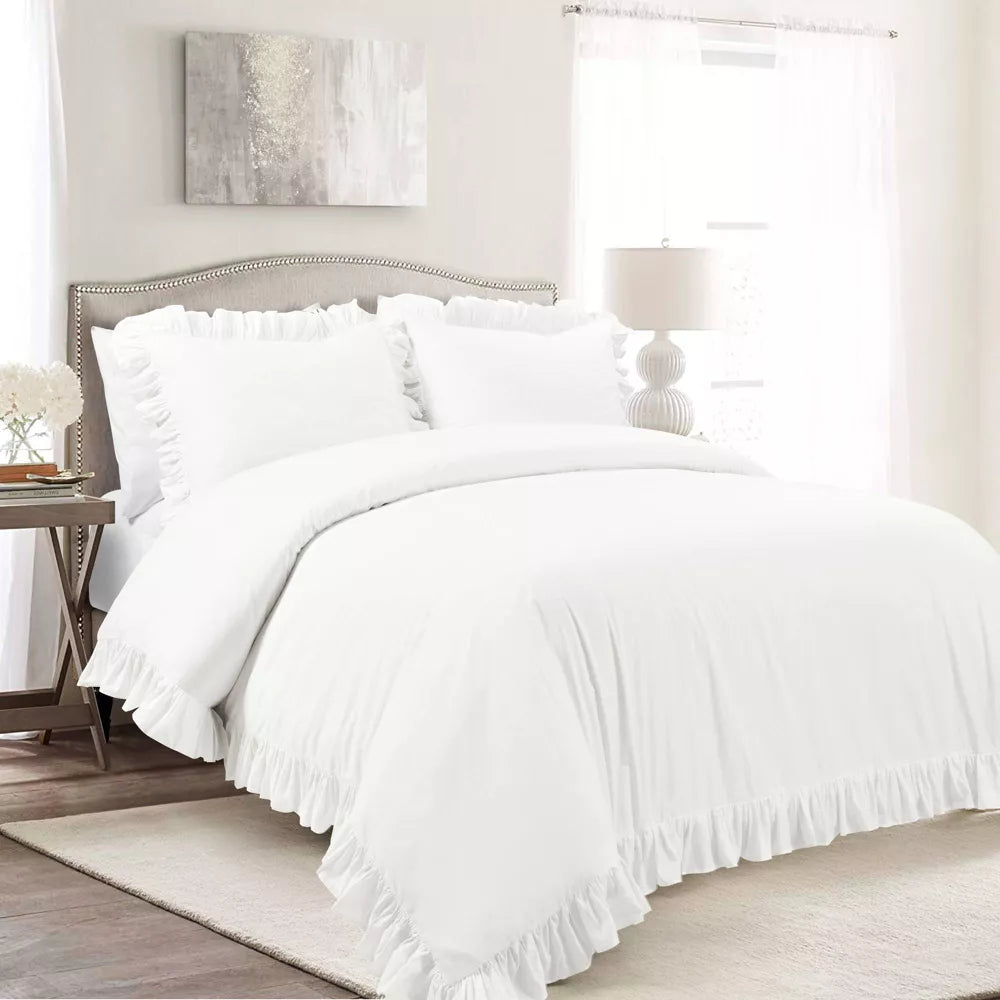White Ruffle Luxe Cotton Sateen Bundle