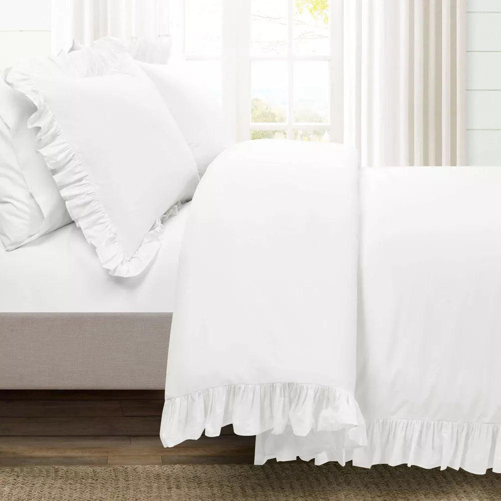 White Ruffle Luxe Cotton Sateen Bundle