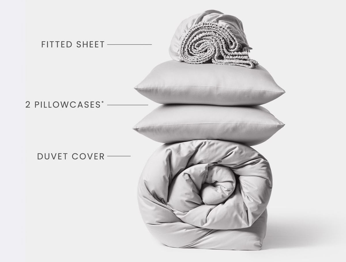 Medium Grey Luxe Cotton Sateen Bundle