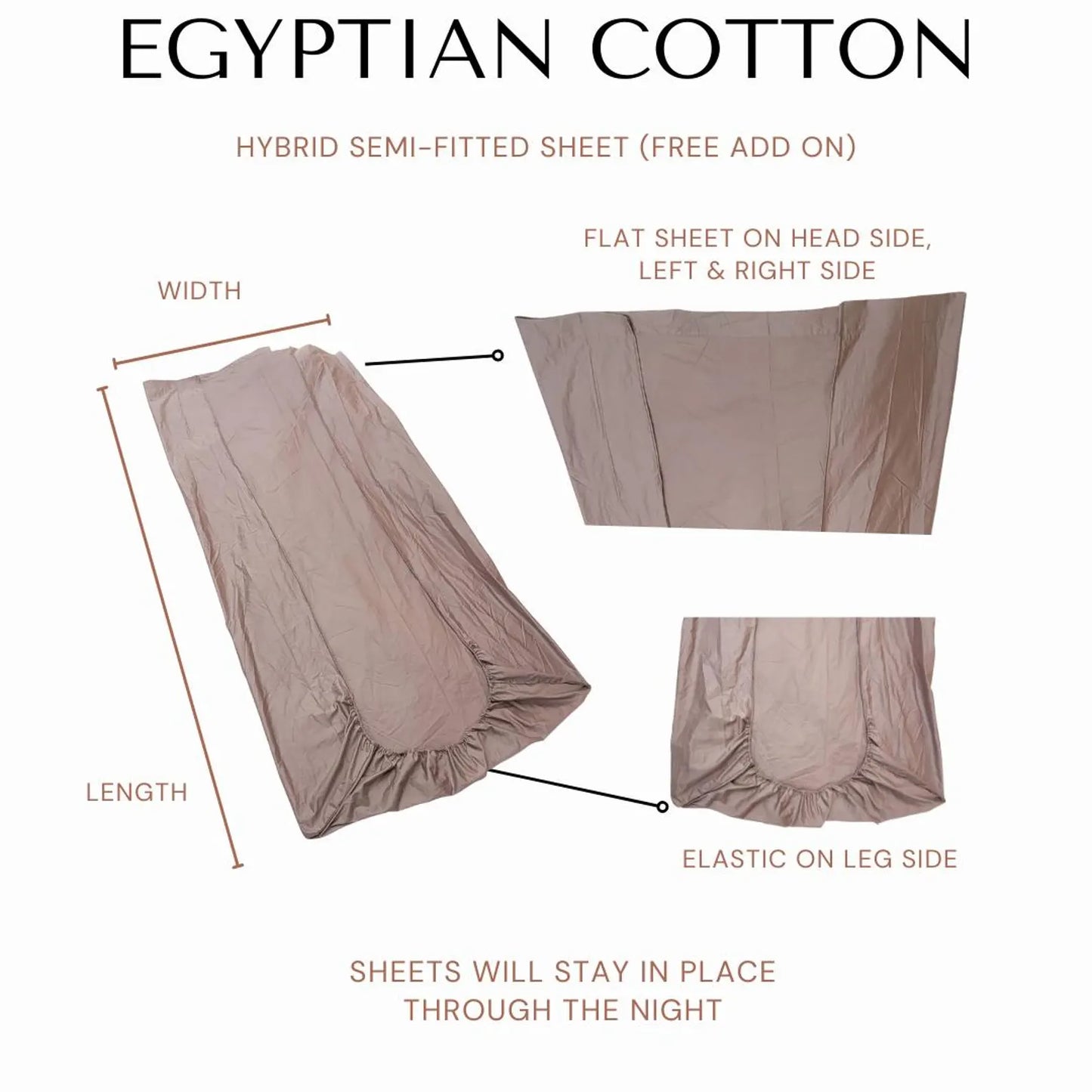 RV Bedding Luxe 400TC Egyptian Cotton Sateen Bundle