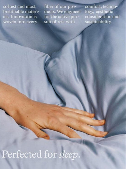 Essential Light Blue Fitted Sheet Luxe Cotton Sateen Bundle