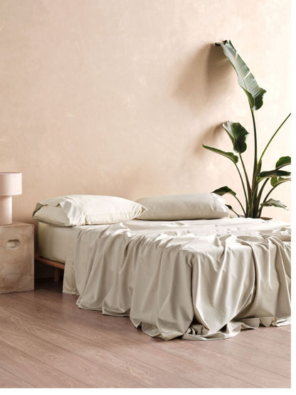 Essential Sand Fitted Sheet Luxe Cotton Sateen Bundle