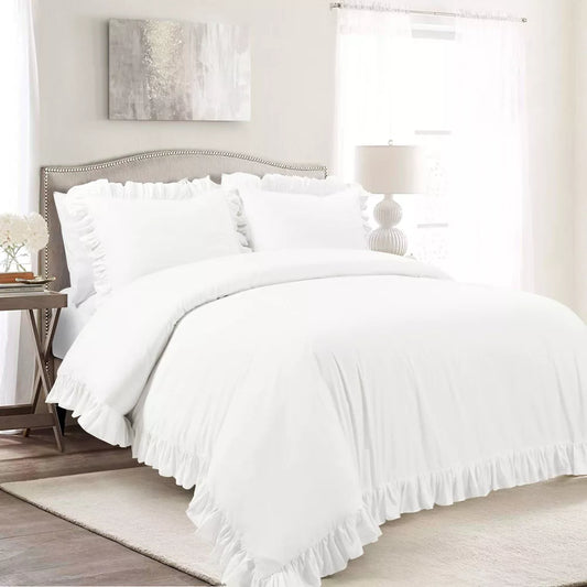 White Ruffle Luxe Cotton Sateen Bundle