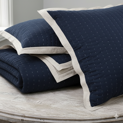 Navy Blue 300GSM Quilted Luxe Cotton Sateen Bundle