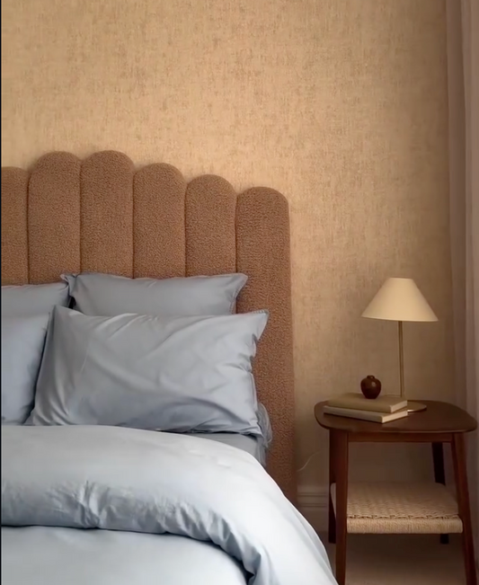 Light Blue Bed Linen Set 400TC Cotton Sateen