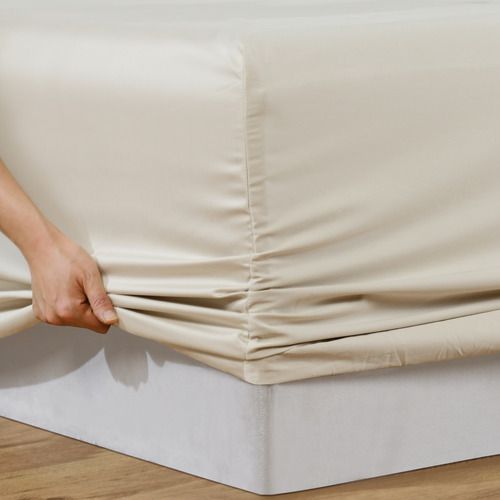 Essential Sand Fitted Sheet Luxe Cotton Sateen Bundle