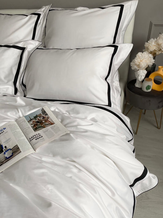 White & Black Bold Luxe Cotton Sateen Bundle