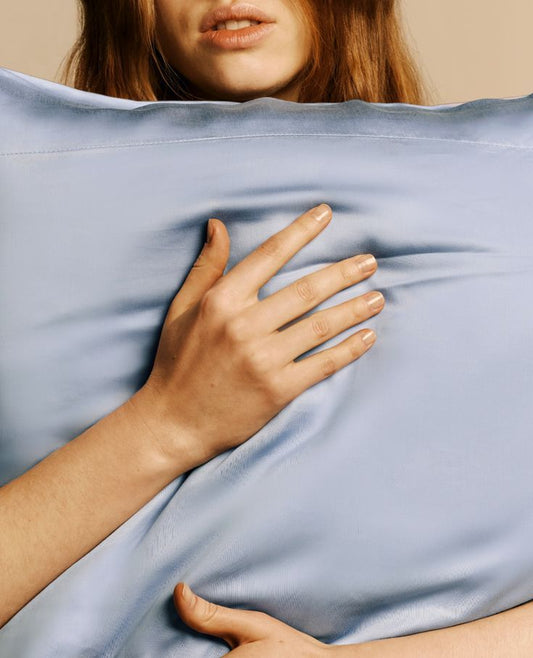 Essential Light Blue Fitted Sheet Luxe Cotton Sateen Bundle
