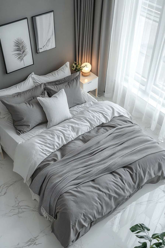 Dual Light Grey Luxe Cotton Sateen Bundle