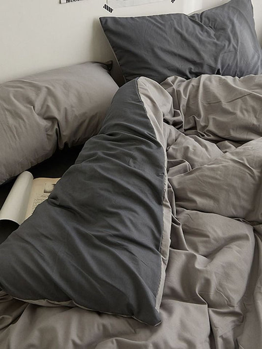 Dual Dark Grey Luxe Cotton Sateen Bundle