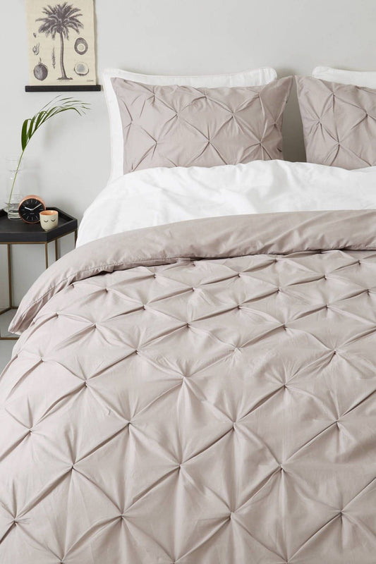 Sand Pintuck Luxe Cotton Sateen Bundle